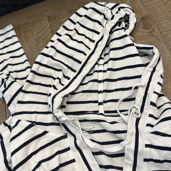 Women's Catalina Beach Cover-Up Dress White/Navy Stripe size XXL - Picture 7 of 10